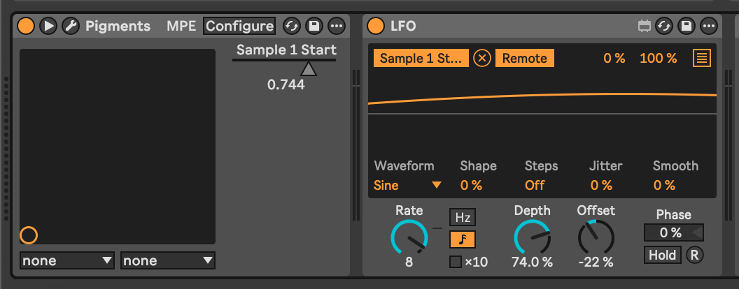 Sample start LFO