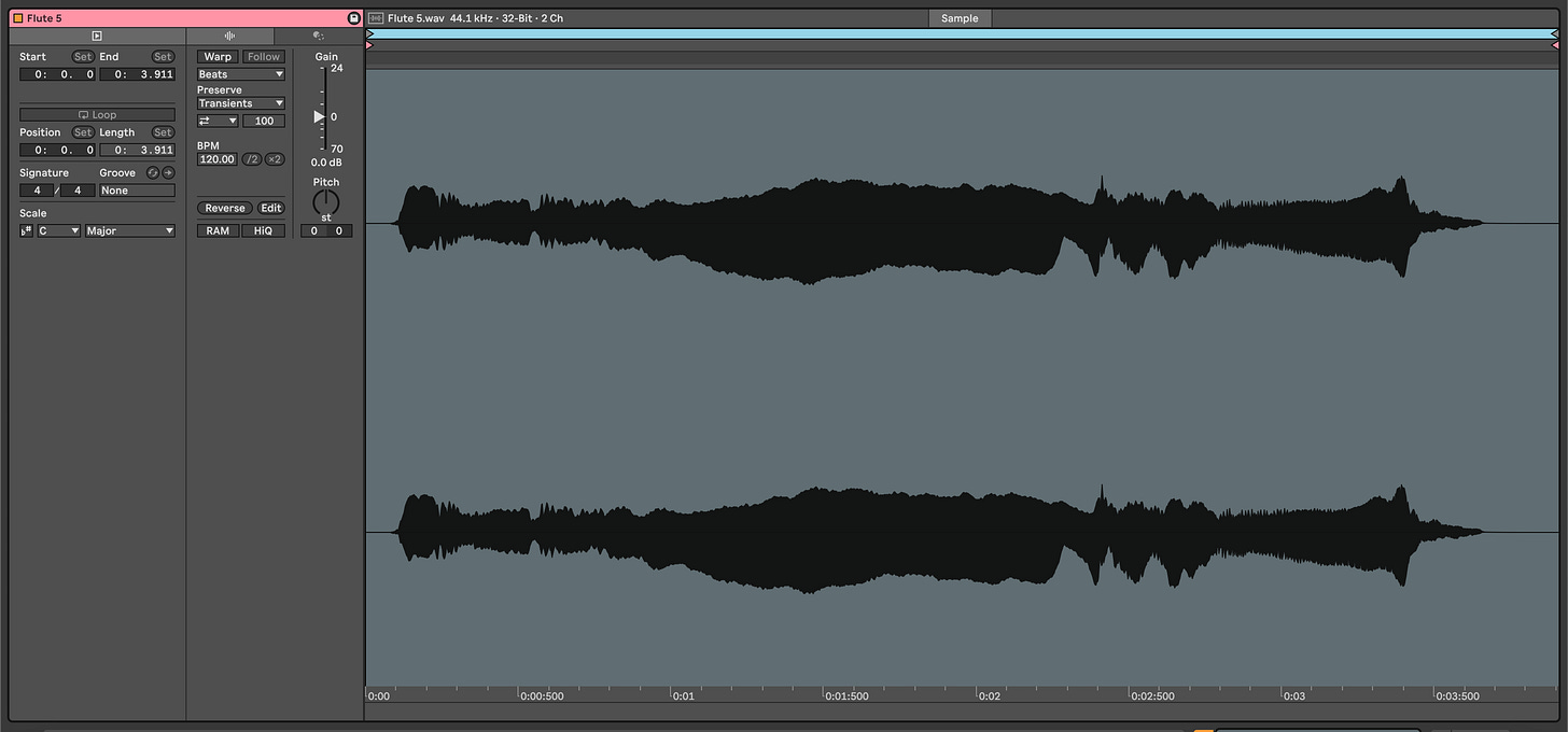 Ableton Clip view